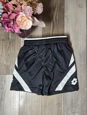 Lotto Italian Sport Design Boys Black Athletic Shorts YXS 4/5